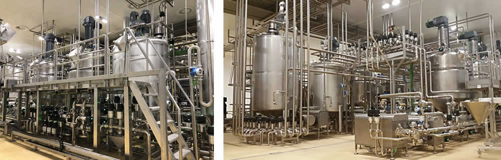 Impianti VISCOVAK completi per la produzione di maionese e altre salse emulsionate e a pezzetti. Emulsione